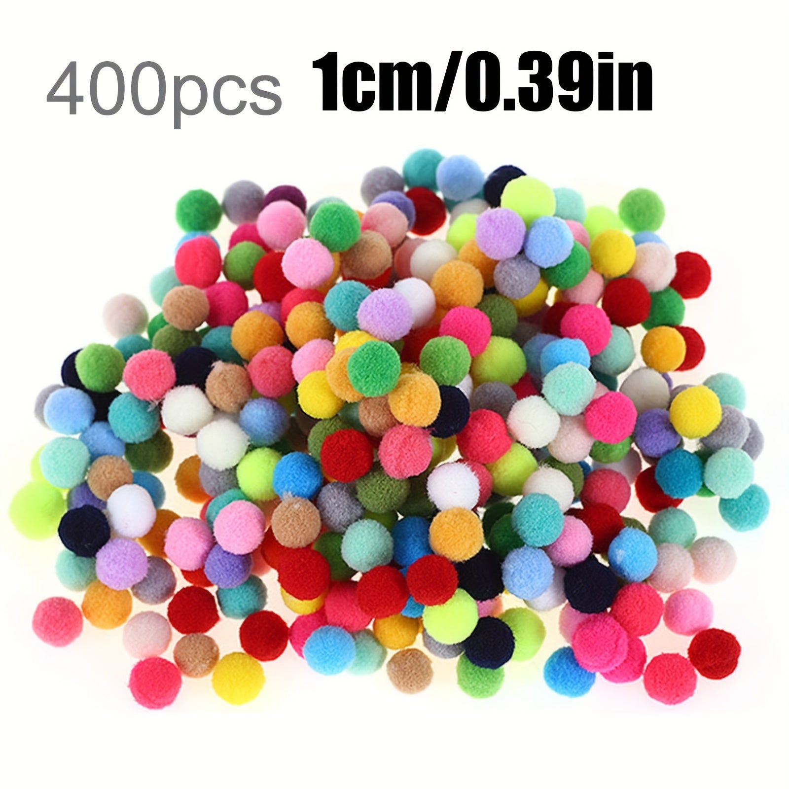 200 Mixed Christmas Pom Poms Craft Balls for DIY Decorations