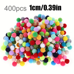 200 Mixed Christmas Pom Poms Craft Balls for DIY Decorations