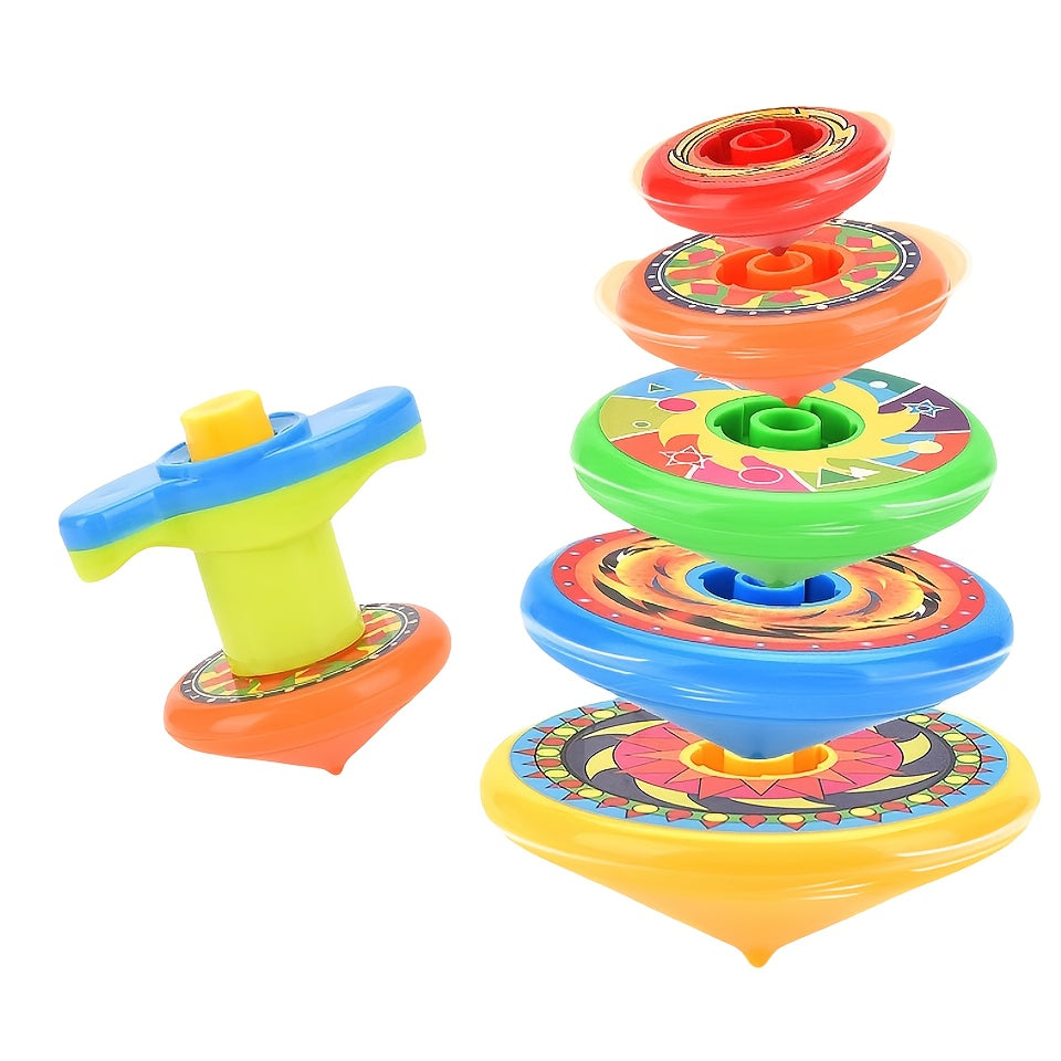 Colorful Layer Spinning Tops Family Game Gift