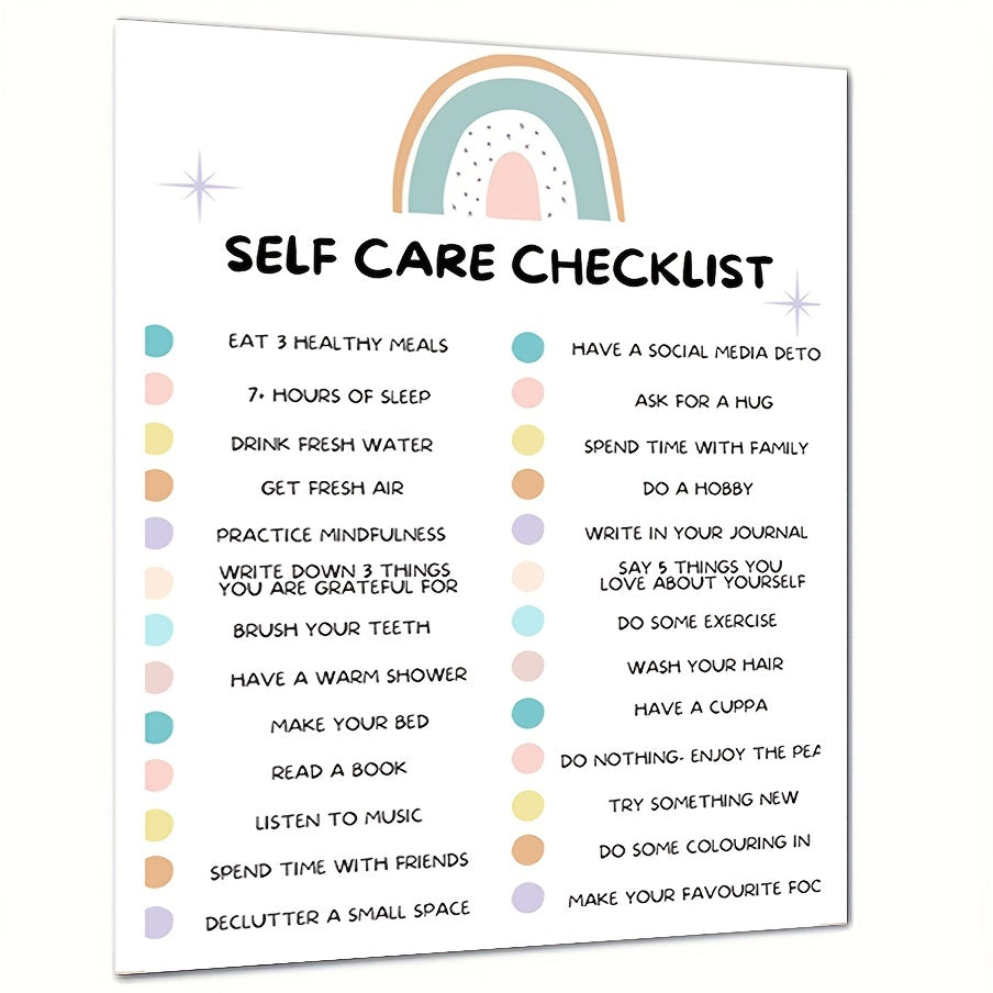Self Care Check In Poster Self Love Print