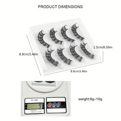 4 Pairs Fluffy Natural Volume Eyelashes Daily Party Makeup