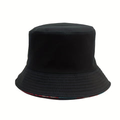 Flower Pattern Double Sided Print Sunshade Hat Men's Sun Hat