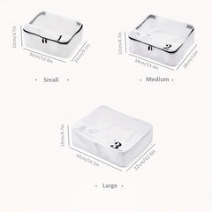 Lightweight Clear Luggage Organizer Dacron Packing Cubes Storage Bag