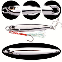 Electroplated Spoon Metal Jigs Fishing Lures with Hooks - 6 Weights 7g to 40g