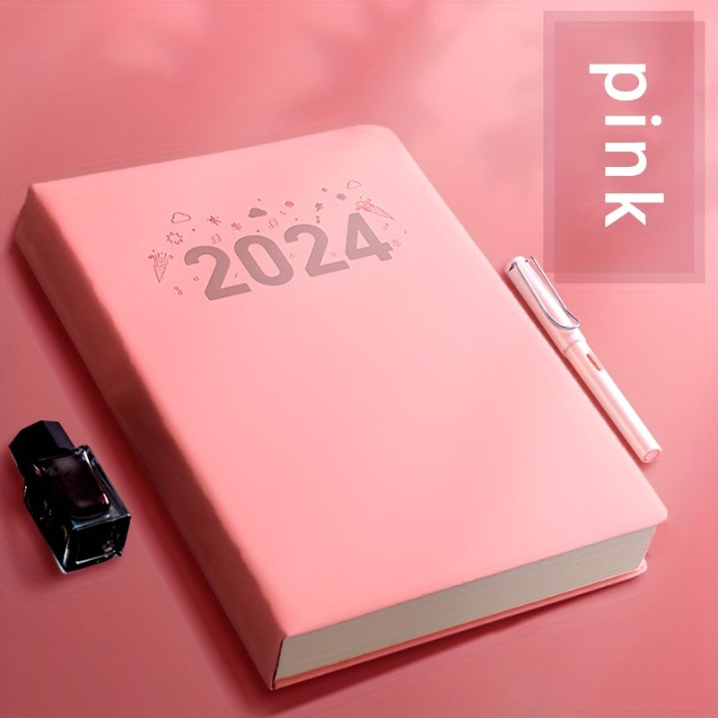 A4 Notebook 360 Thickened Notepad Business Faux Leather Surface