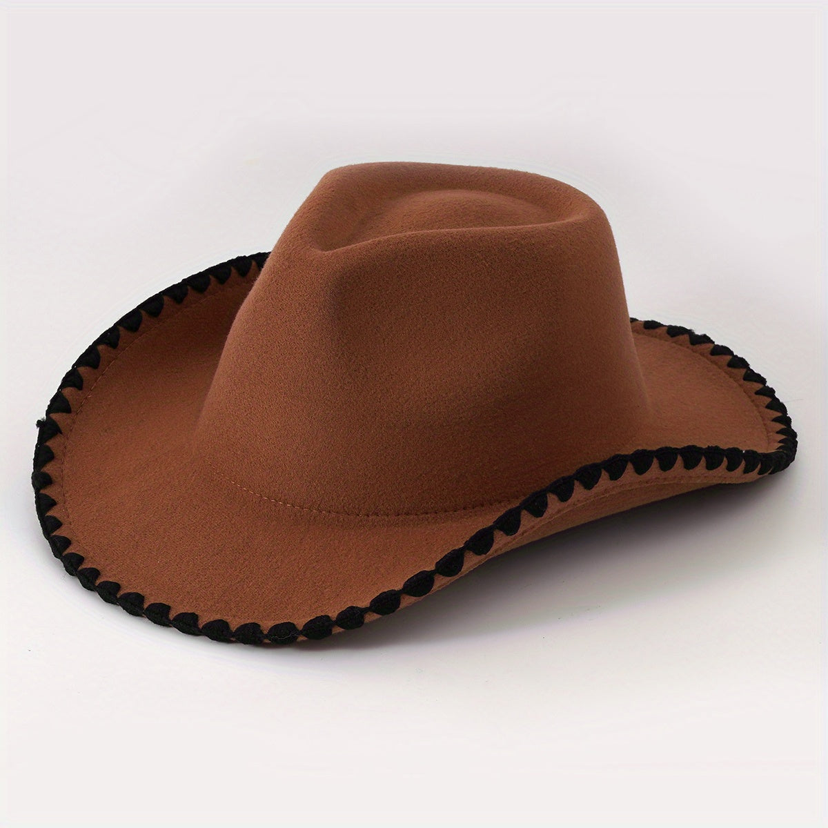 Men's Lacework Boho Fedora Cowboy Hat for Autumn Winter