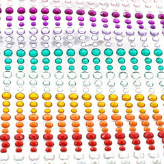 900pcs Rhinestone Stickers 15 Colors DIY Face Nail Makeup 3mm 4mm