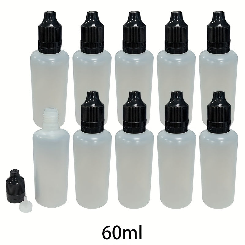 10pcs Plastic PE Dropper Bottles With Tamper Childproof Cap 10-120ML