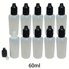 10pcs Plastic PE Dropper Bottles With Tamper Childproof Cap 10-120ML