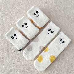 5 Pairs Polka Dot Print Socks Women's Stockings & Hosiery