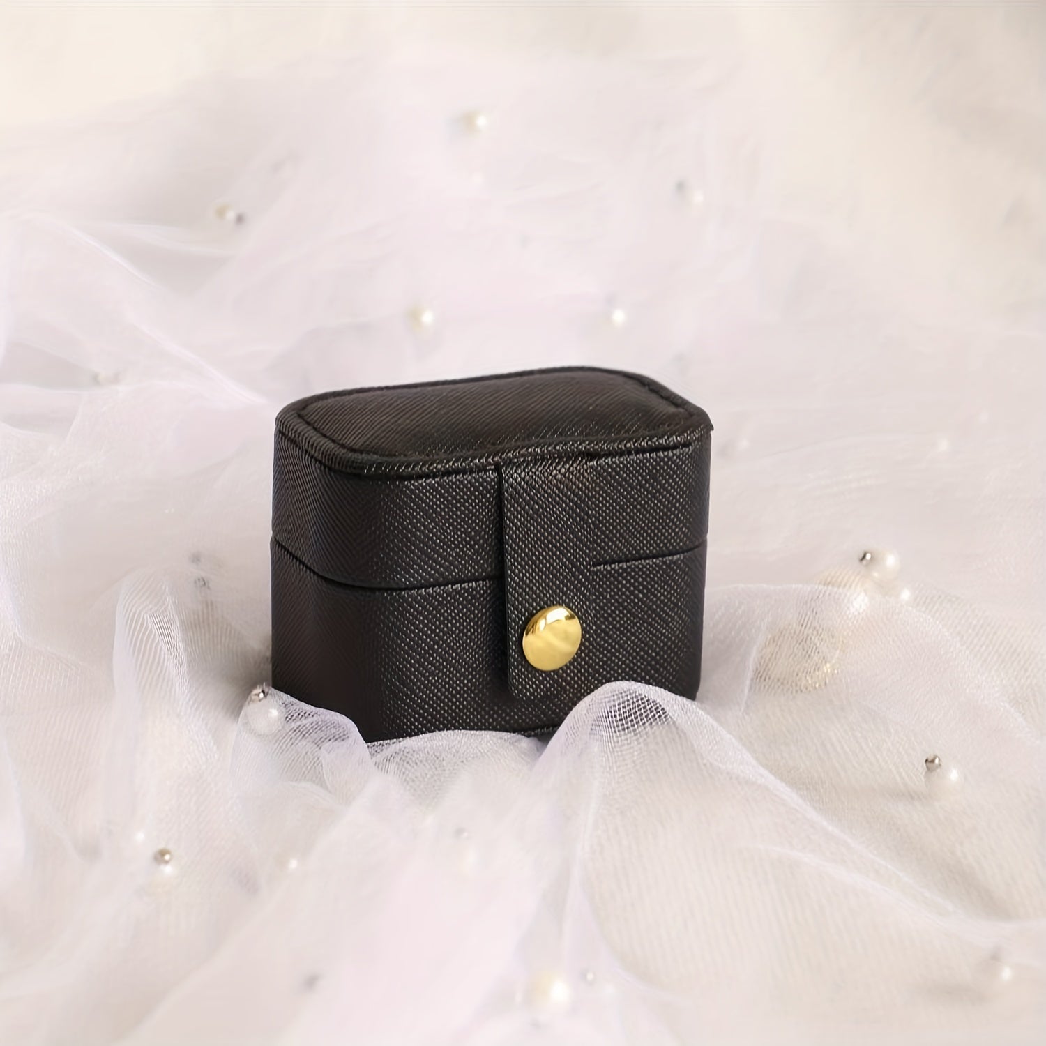 Mini Pink Ring Storage Box With Grids