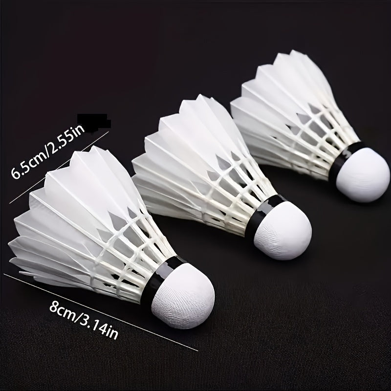 12pcs Feather Badminton Shuttlecocks Indoor Outdoor Competition