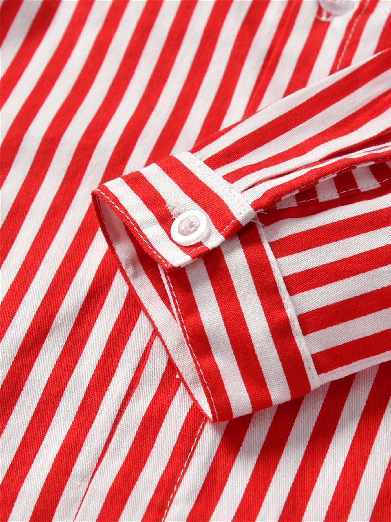 Boys Christmas Striped Bow Tie Overalls Set