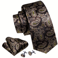 Barry Wang Paisley Jacquard Tie Set