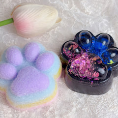 Rainbow Purple Cat Paw Toy Desk Decoration