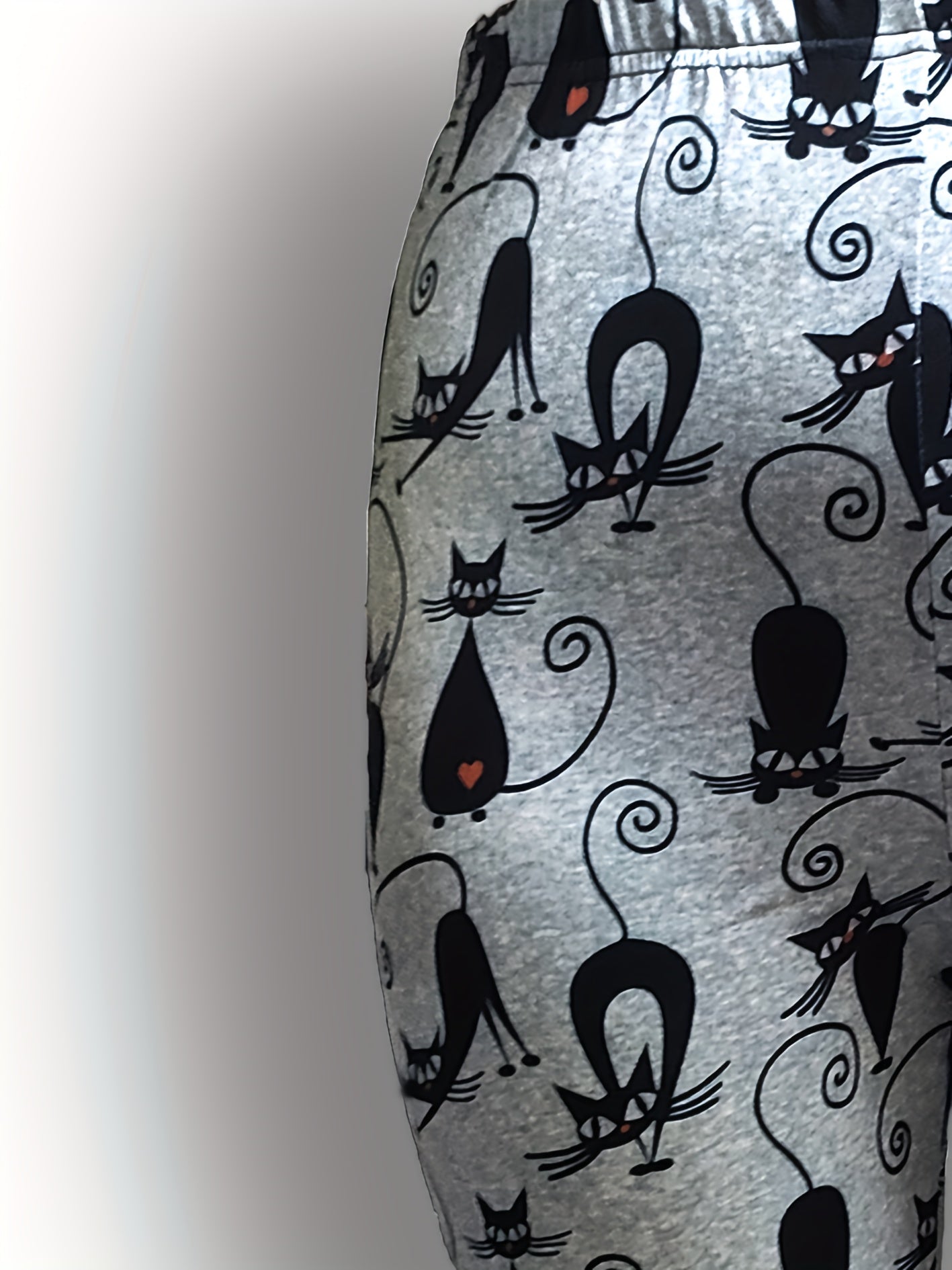  Cat Print High Rise Leggings