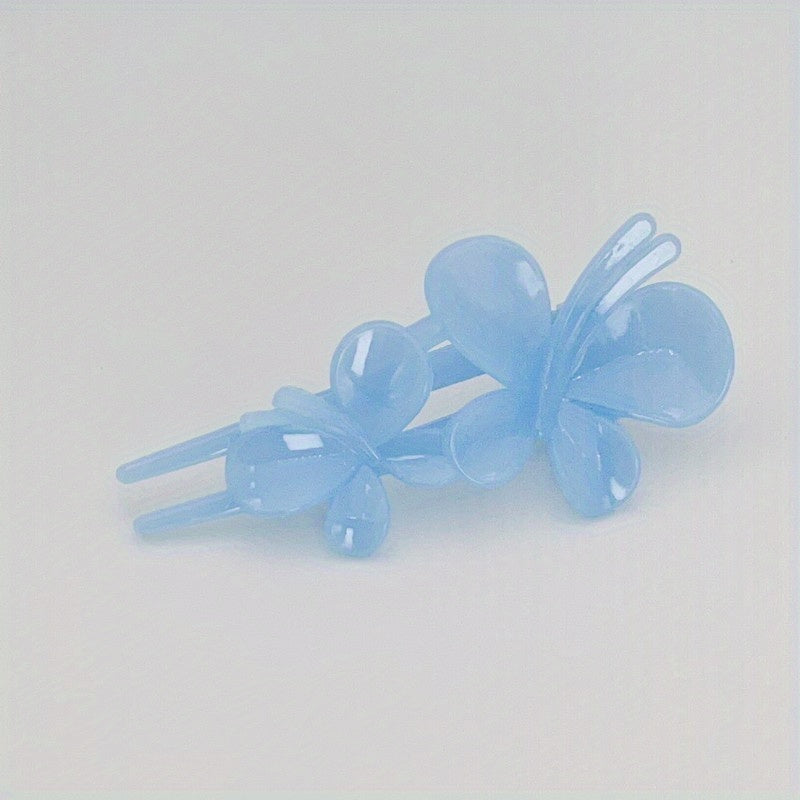 Acrylic Butterfly Hair Claw Solid Hair Clip Backe Head Clip