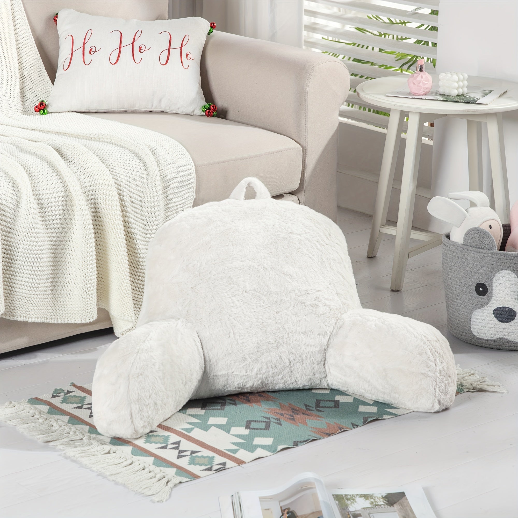 Faux Fur Reading Pillow Cover Soft Washable No Pillow Core