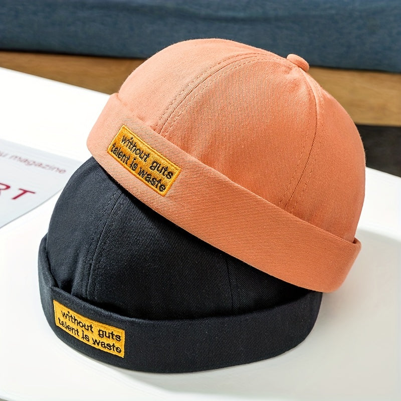 Cotton Vintage Ruffle Beanie Brimless Spring Summer Men Women