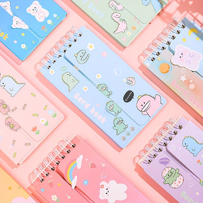 80sheets Double sided Writable Coil Notebook Cartoon Pocket Book