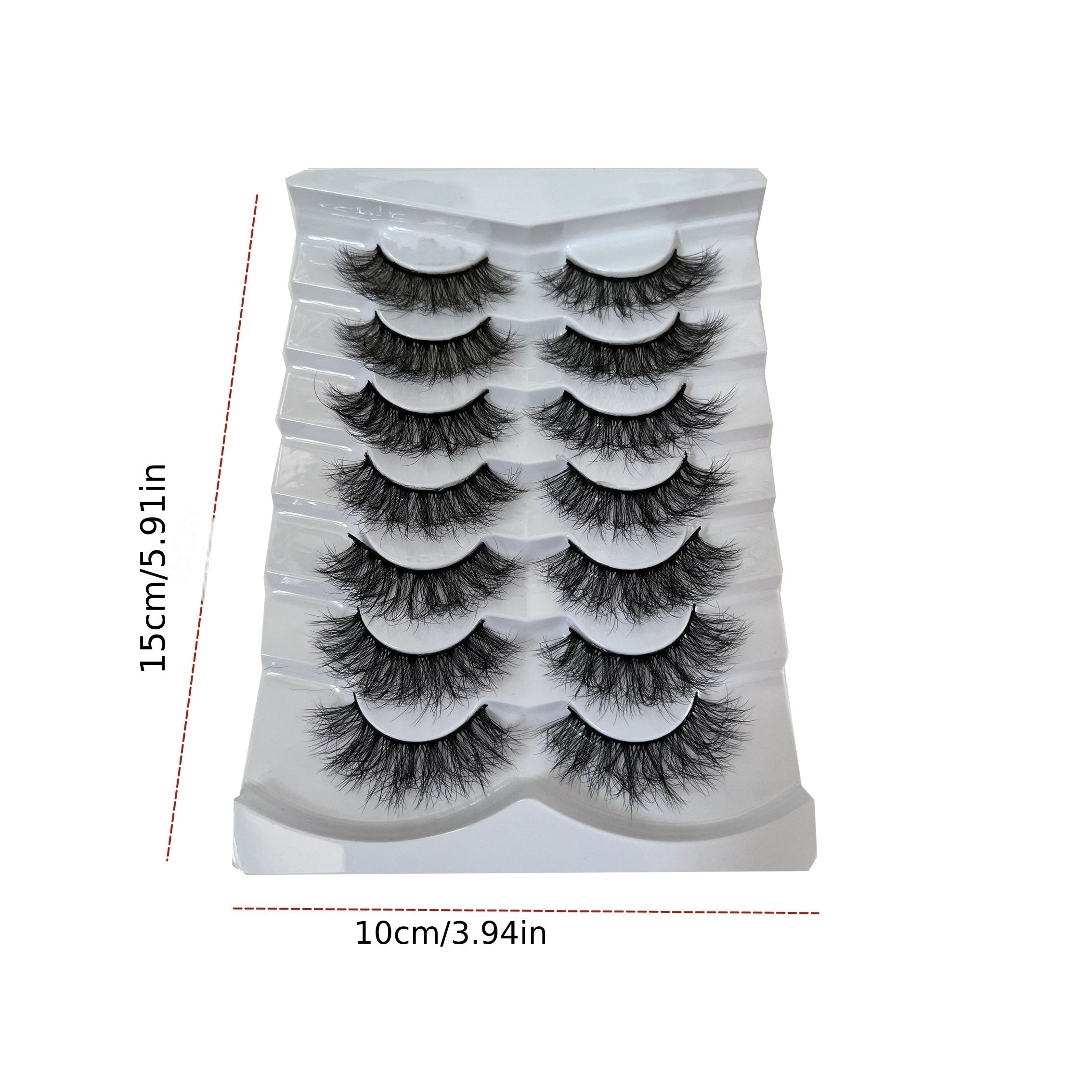 7 Pairs Fluffy Cat Eye Lashes 7D Volume Faux Mink Lashes Natural Look