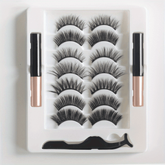 Magnetic Eyelash Set Magnetic Eyeliner Natural Fluffy Curly 7 Pairs