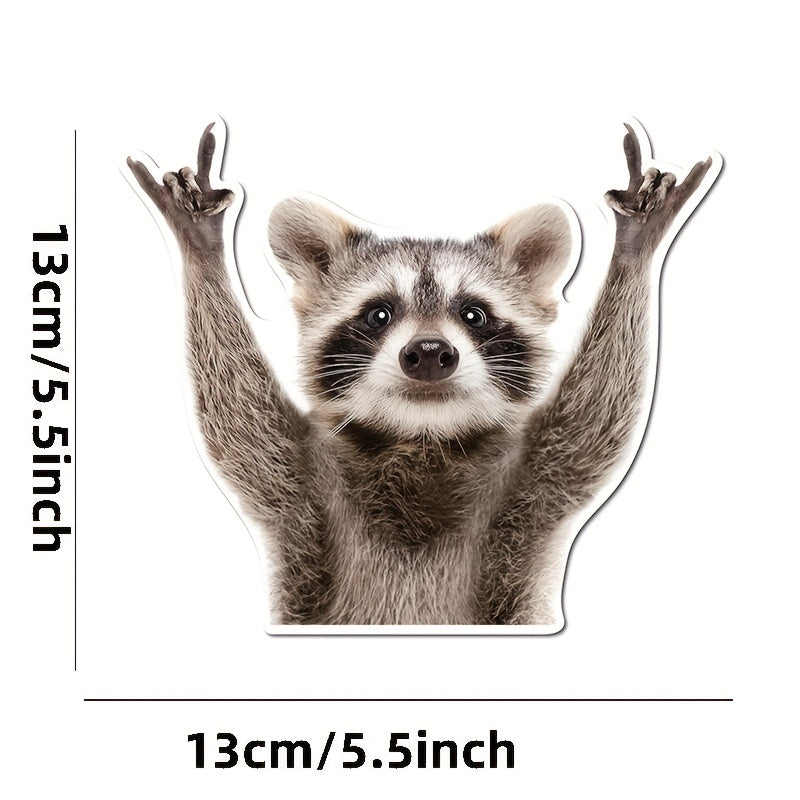 Funny Raccoon Car Decal 5.5 Inches Sticker