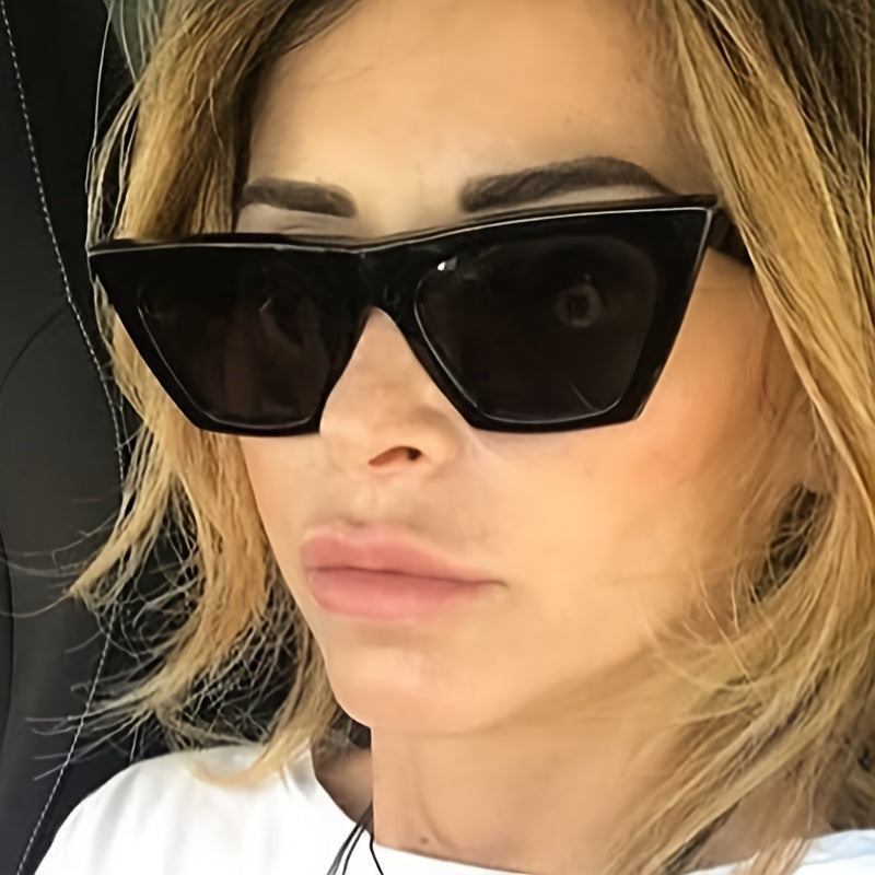 Vintage Oversized Cat Eye Y2K Gradient Sunglasses Women