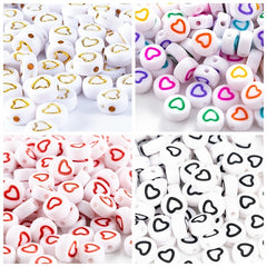 100pcs 4 7mm Star Moon DIY Colorful English Letter Flat Beads