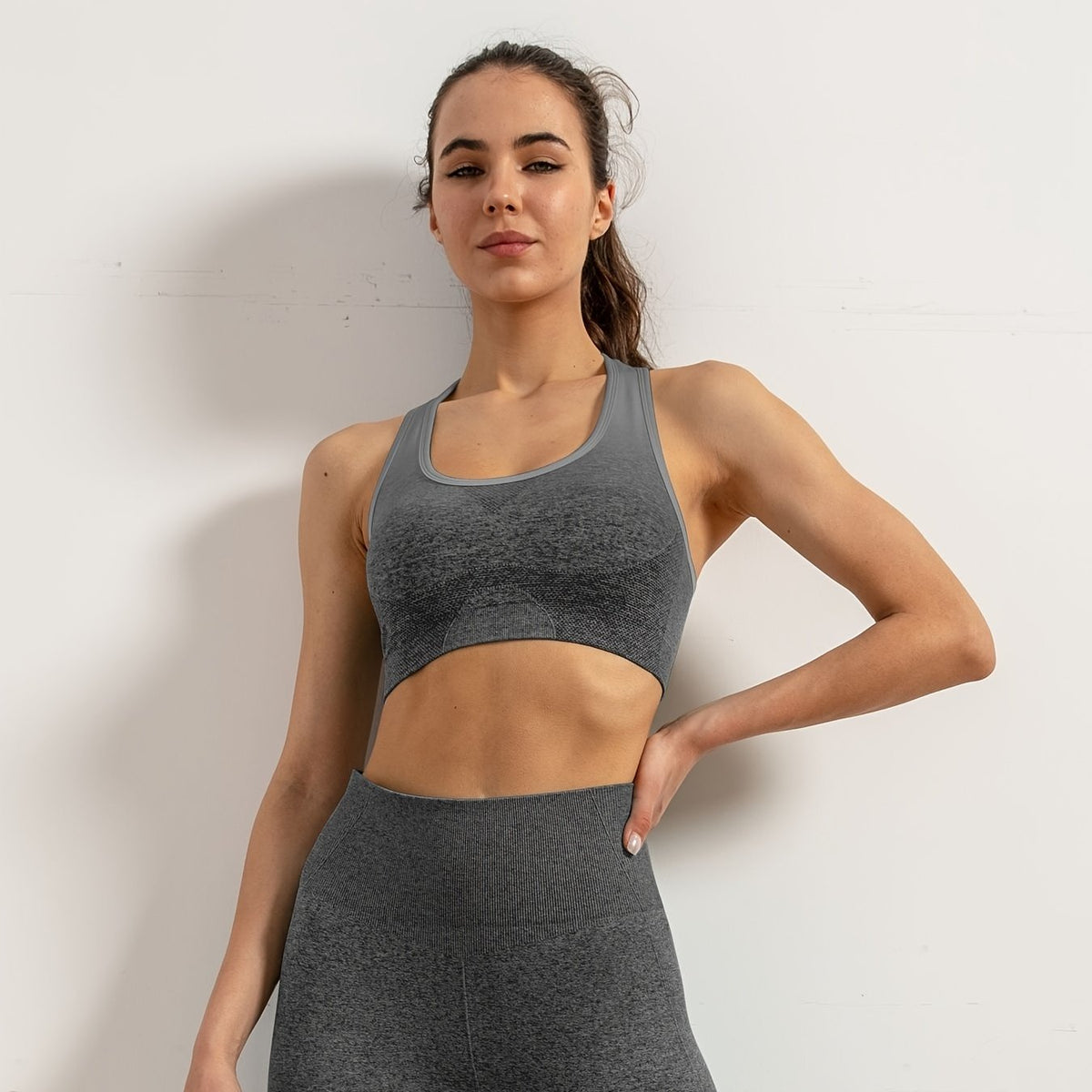 Ombre Sports Bra High Stretch Running Fitness Tank Top Women's Activewear