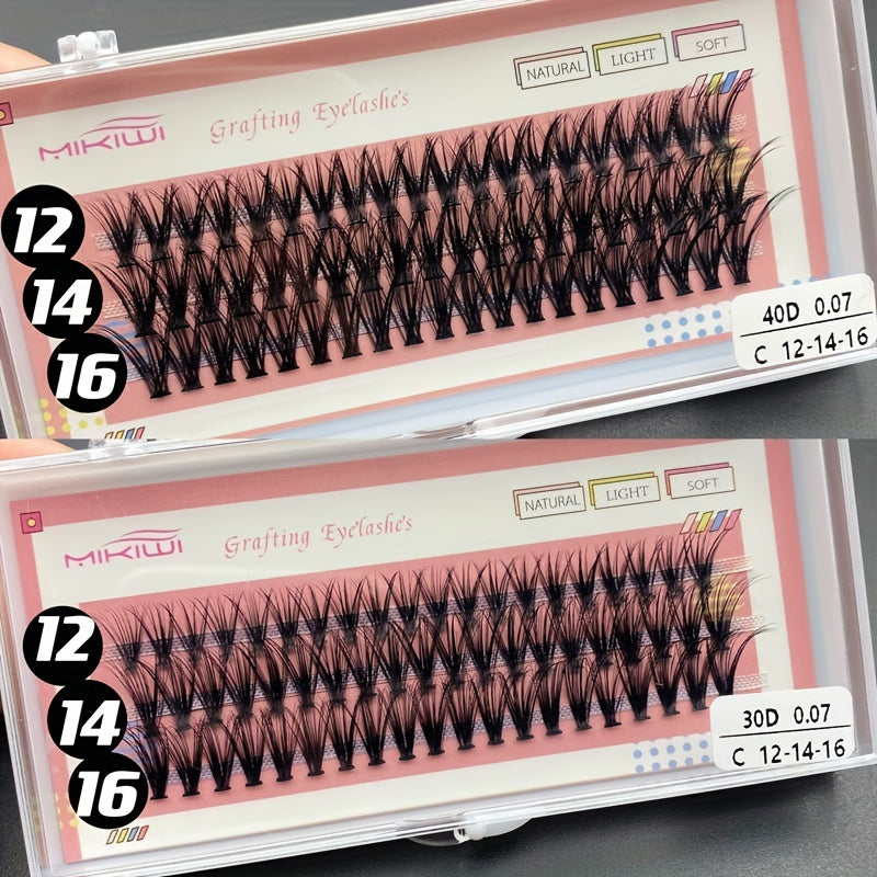 60 Cluster Lashes 30D 40D C Curl Individual DIY Eyelash Extension Mix 12 14 16mm