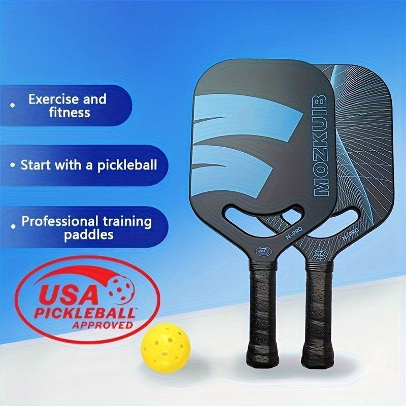 USAPA Pickleball Racket Frosted Carbon Fiber Surface Racket with Cover