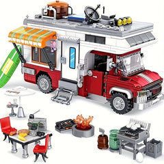 RV Building Blocks Set Assembly Model Toy High ABS Material DIY Creative Gift