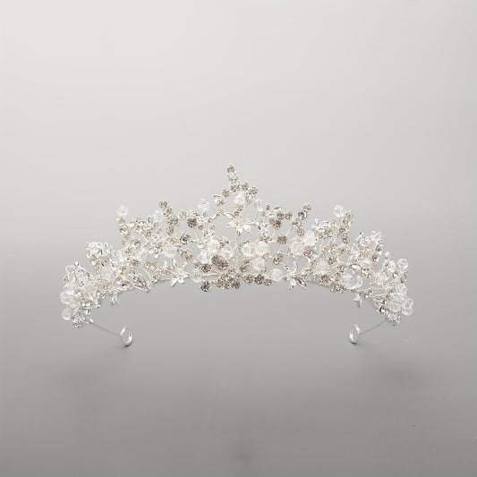 Rhinestone Crown Headdress Wedding Bridal Hair Accessory for Party Prom Birthday