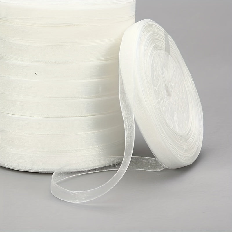10mm 45m Roll Organza Ribbon for Wrapping Christmas Party Gift Packaging