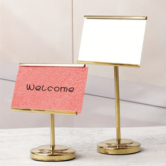 Stainless Steel Table Number Holder for Home and Office Decor