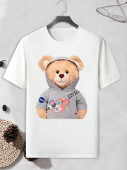 Men's Teddy Bear Print T shirt Active Tee Outdoor