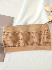 4pcs Strapless Bandeau Bras Hollow Out Stretch Everyday Bra