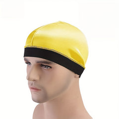 4pcs Silky Stocking Wave Caps Large Size Compression Stain Caps for Men