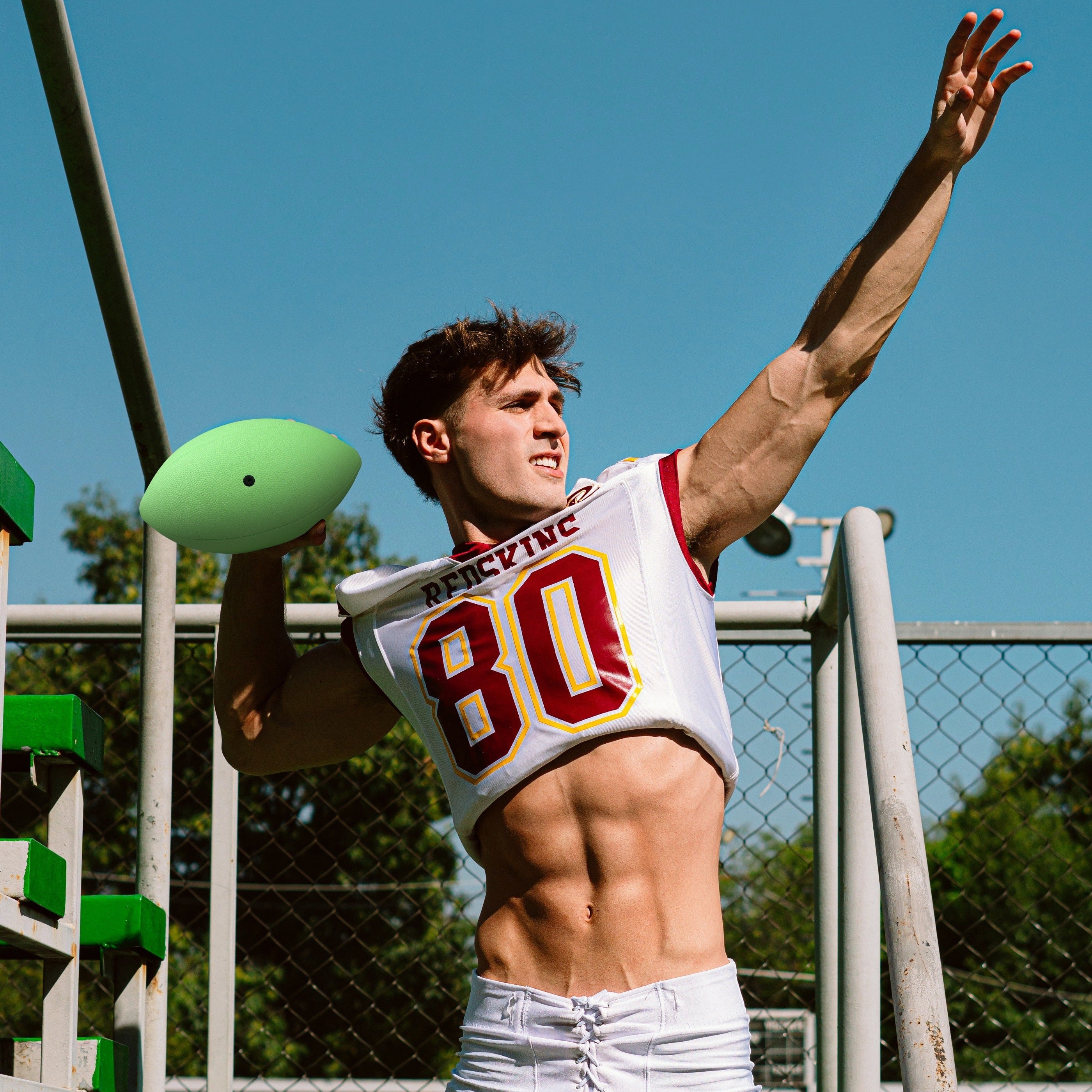 American Football Luminous PU Rugby Green