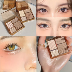 Highlighter Bronzer Palette Face Shading Contouring Powder Makeup
