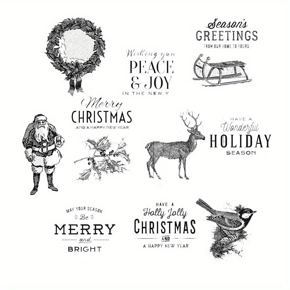 Santa Claus Clear Stamps Scrapbooking Decor Embossing DIY Greeting Card
