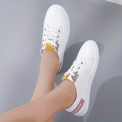 Women's Lace Up Flat Skate Shoes Low Top Sneakers