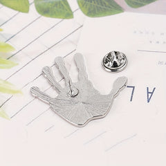 Men's Retro English Lettering Brooch Pin All match Clothing Accessories