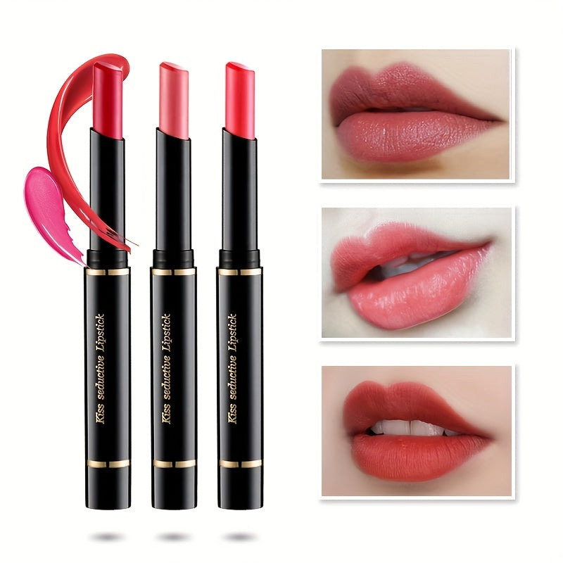 6 Slim Tube Lip Balm Lipstick Long Lasting Waterproof Durable Nude Gloss