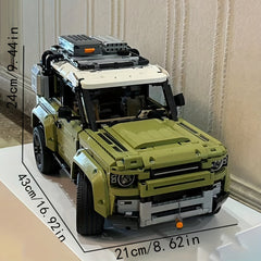 2573pcs Green Off road Racing Block Toy