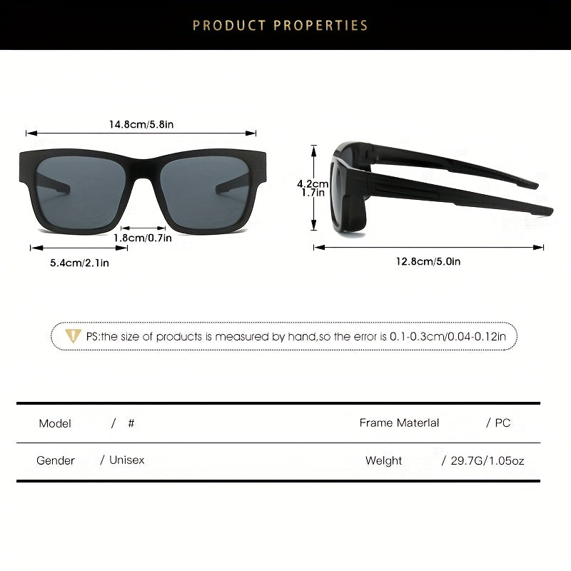 Men's Colorful Film Sports Sunglasses with Leather Case