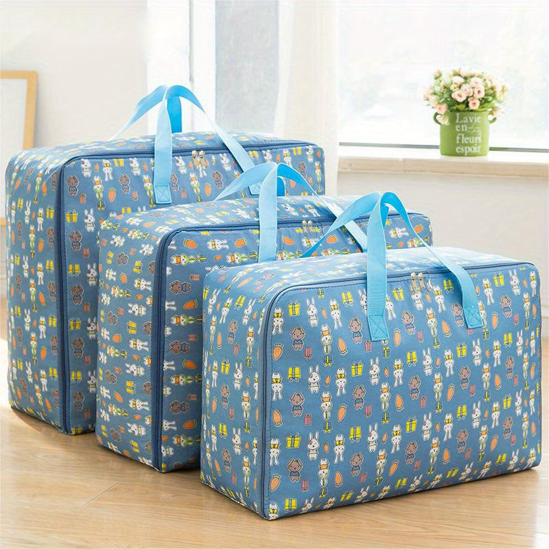 3 Pcs Travel Storage Bag Large Capacity Organizer Zipper Handles