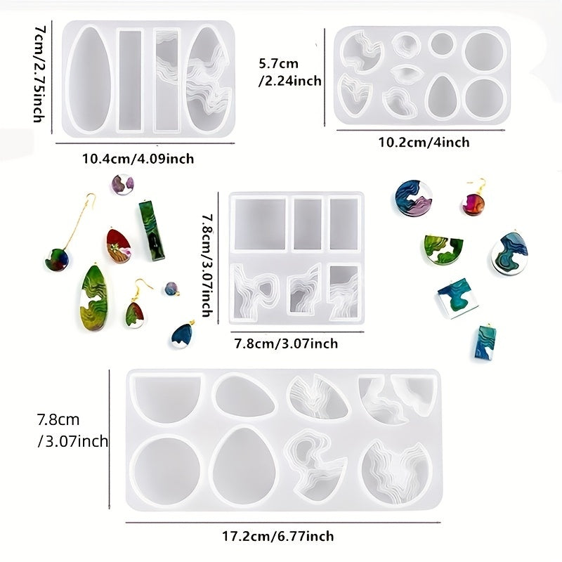 Island Resin Pendant Silicone Molds for DIY Craft Making