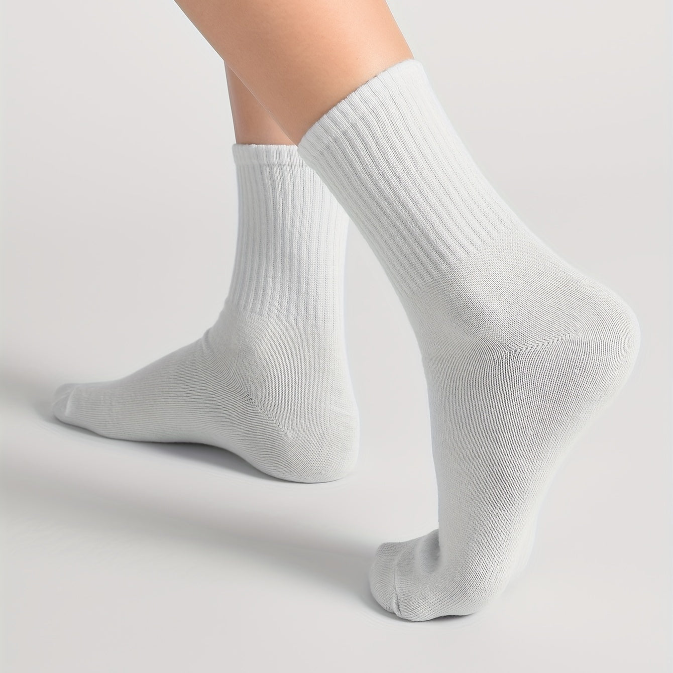 10 Pairs Soft Mid Tube Socks Women's Stockings & Hosiery